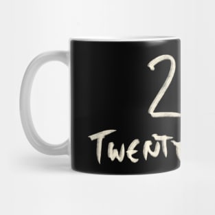 Hand Drawn Letter Number 28 Twenty Eight Mug